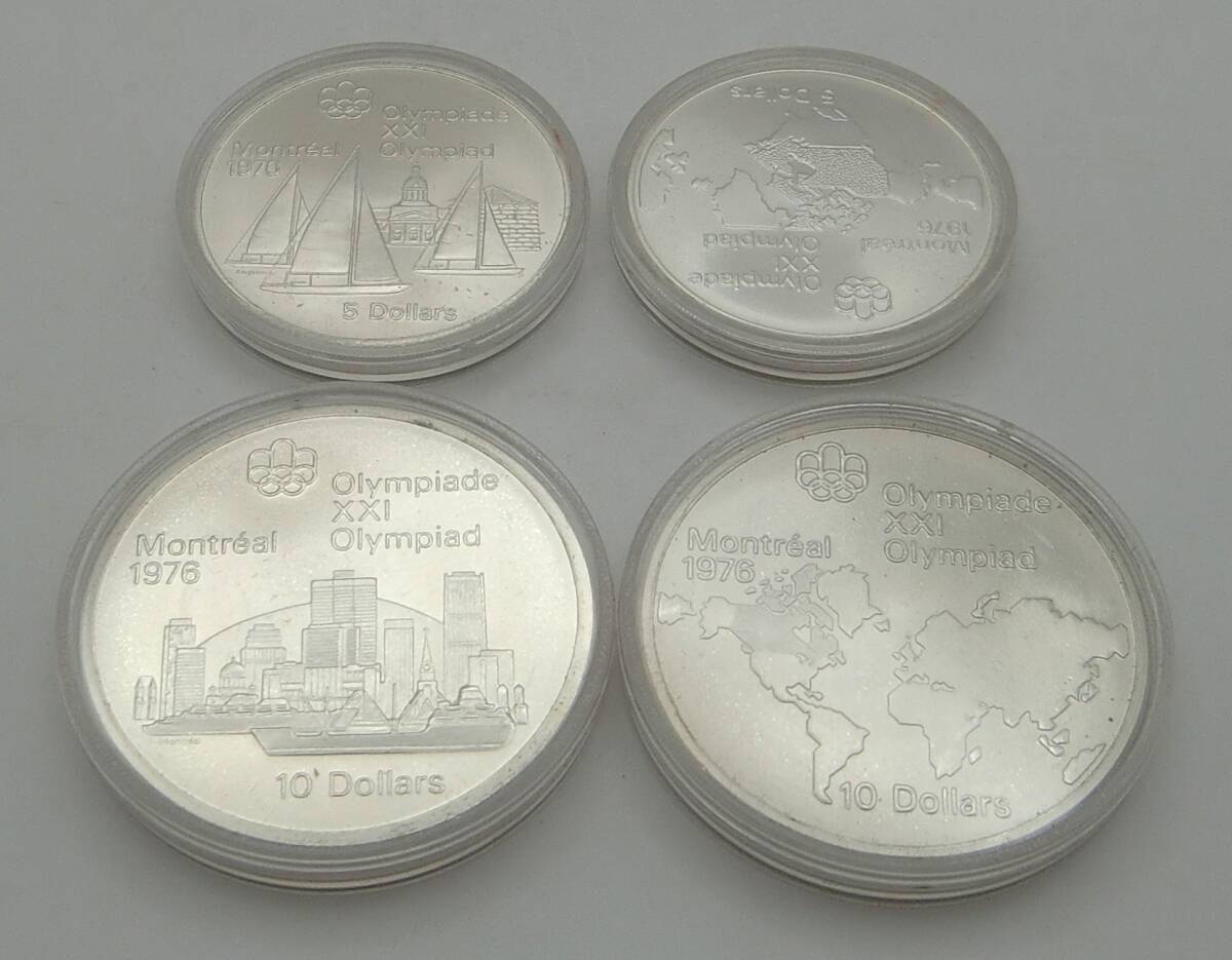 ◇1976年 カナダモントリオールオリンピック記念硬貨4枚◇md1006 ◇1976年 カナダモントリオールオリンピック記念硬貨4枚◇md1006