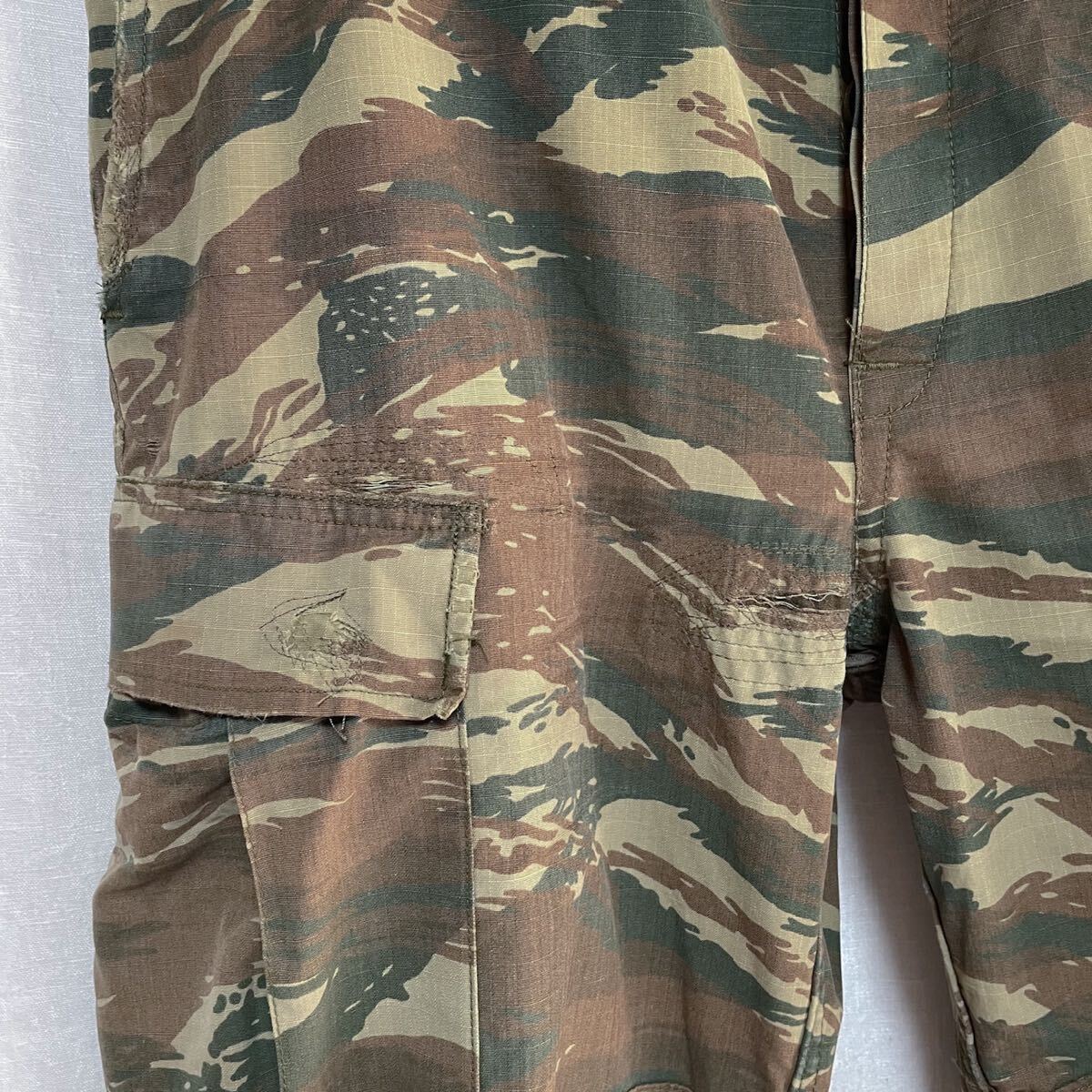 ギリシャ軍 リザードカモ ダブルニー カーゴパンツ W29?W35 イギリス軍 フランス軍 ドイツ軍