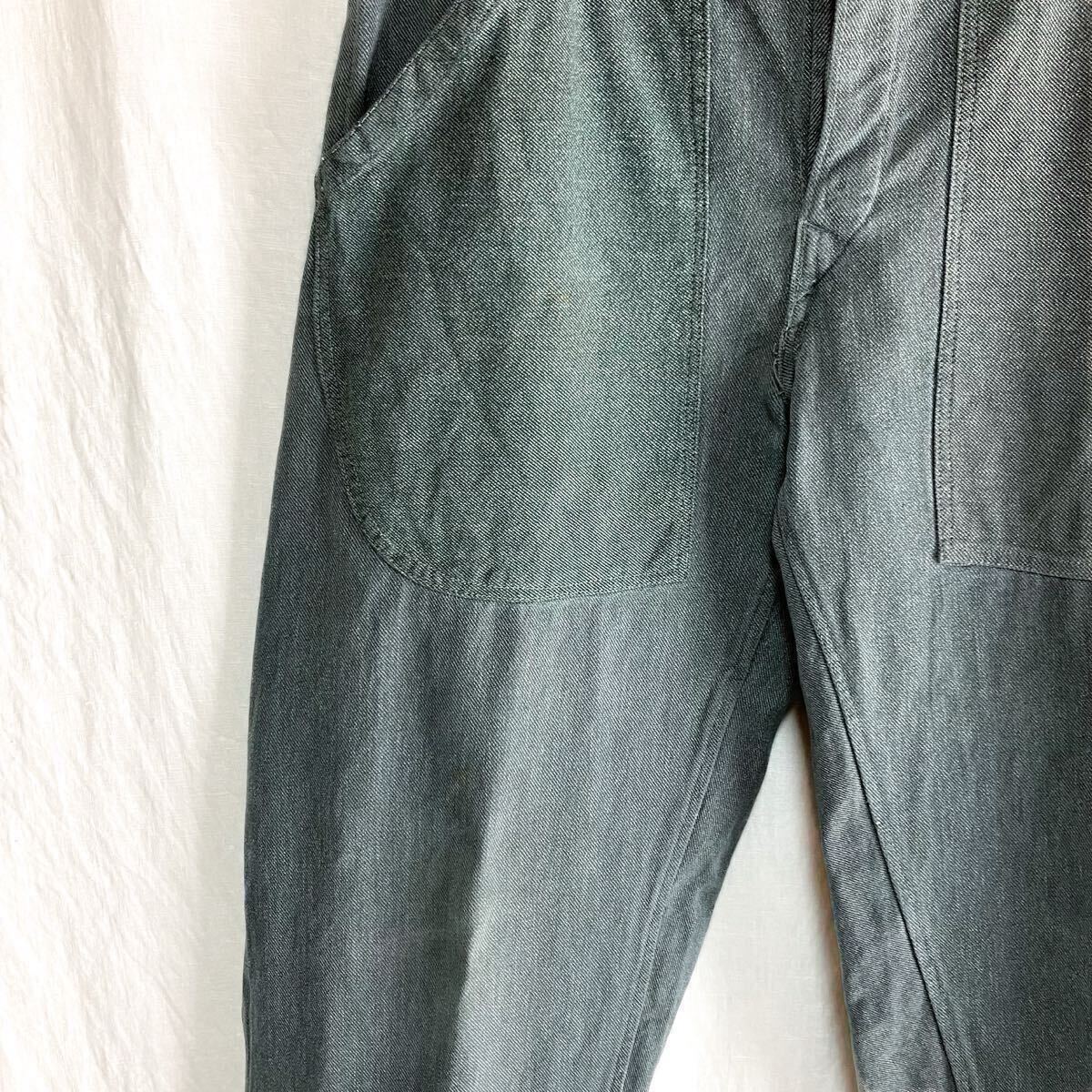 スイス軍 デニム トラウザーズ オーバーパンツ W35 ワークパンツ ワイドパンツ 前期 ユーロ イギリス軍 フランス軍_画像3