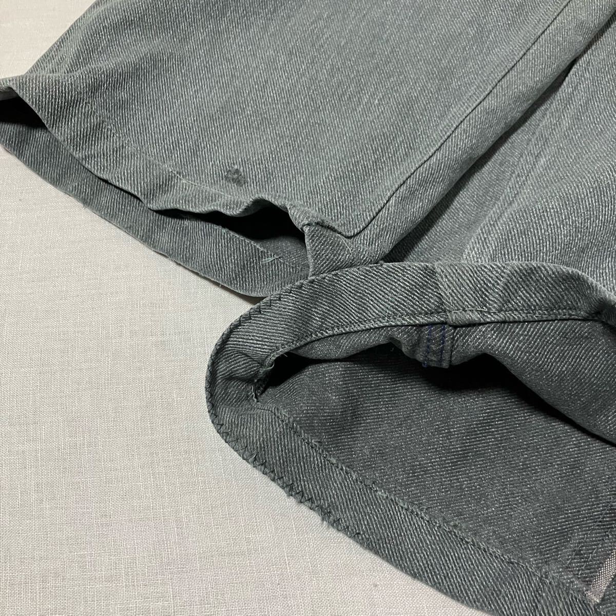 スイス軍 デニム トラウザーズ オーバーパンツ W35 ワークパンツ ワイドパンツ 前期 ユーロ イギリス軍 フランス軍_画像9