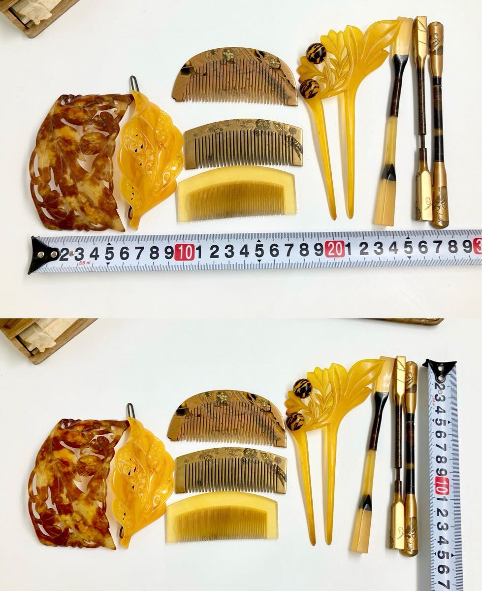 G645 和装小物 装飾美術品 まとめ べっ甲 鼈甲 櫛 簪 髪飾り G645 和装小物 装飾美術品 まとめ べっ甲 鼈甲 櫛 簪 髪飾り