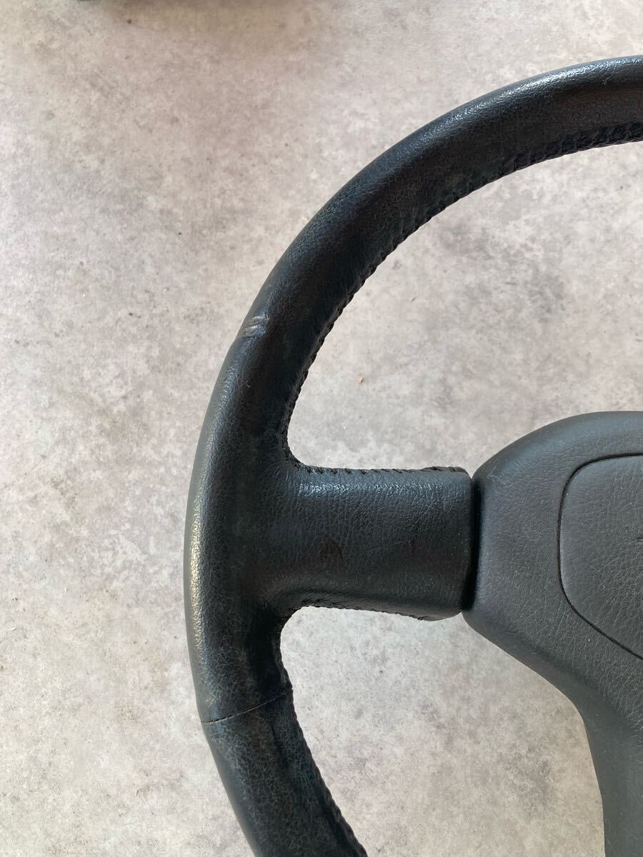 レザー ステアリング ハンドル 当時物 旧車 カローラ ?レビン?トレノ?twin cam_画像1