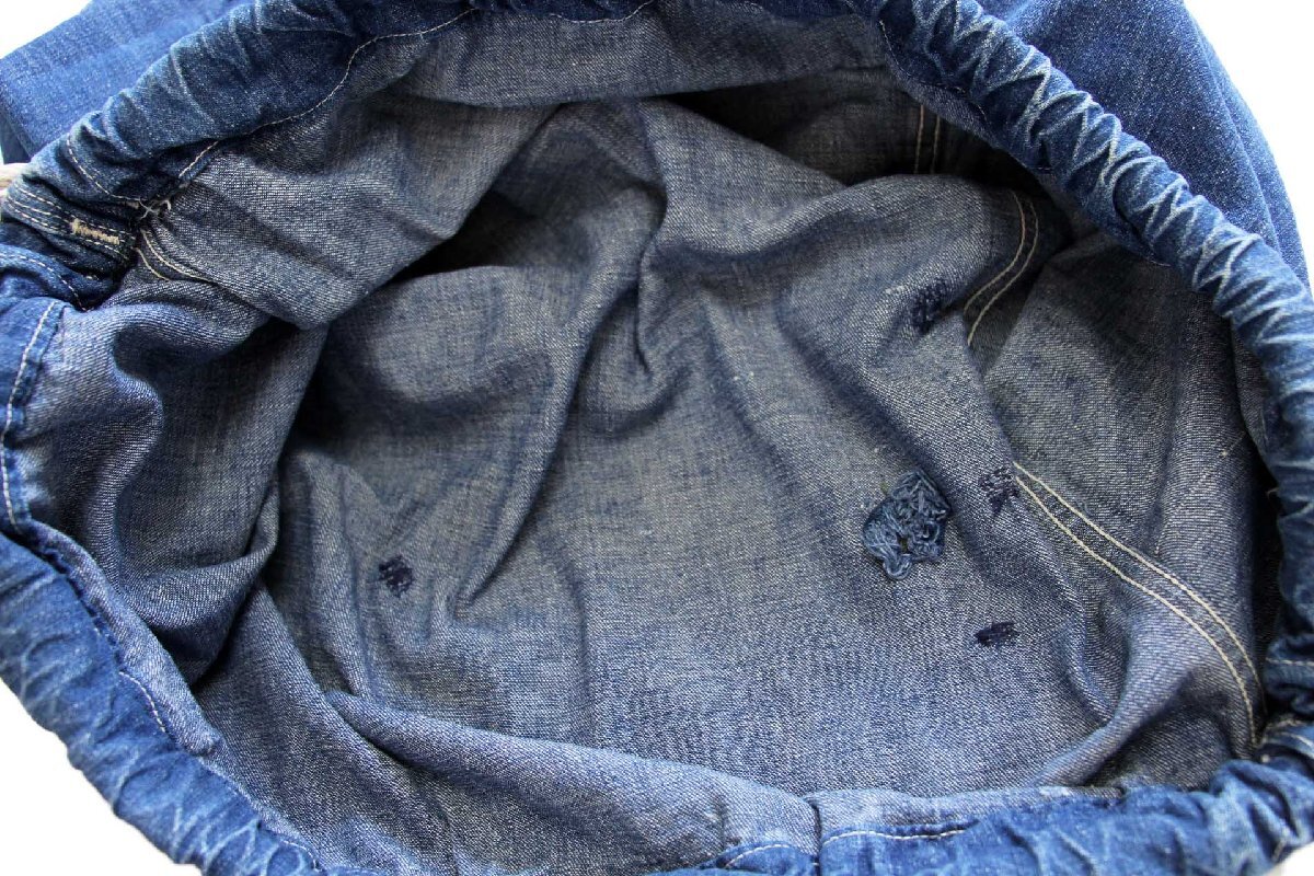 *40s вооруженные силы США U.S.NAVY индиго Denim ba подставка сумка * прачечная сумка Vintage милитари da полный переделка ткань повреждение BORO 