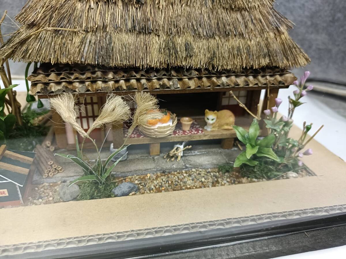 ★ビリー 手作りドールハウスキット 街道シリーズ 周山街道 美山の茅葺き民家 アクリルケース収納
