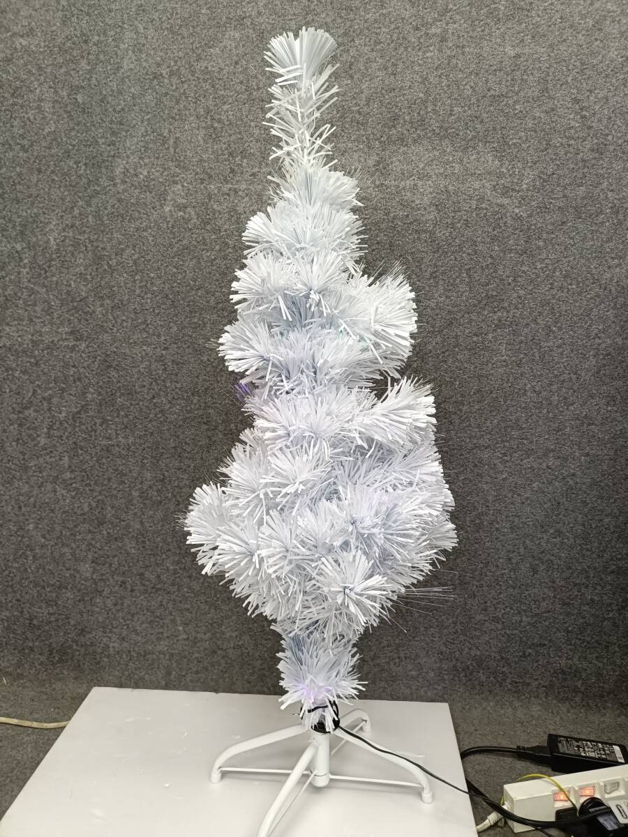 ★光ファイバー ホワイト 白 クリスマスツリー 95cm