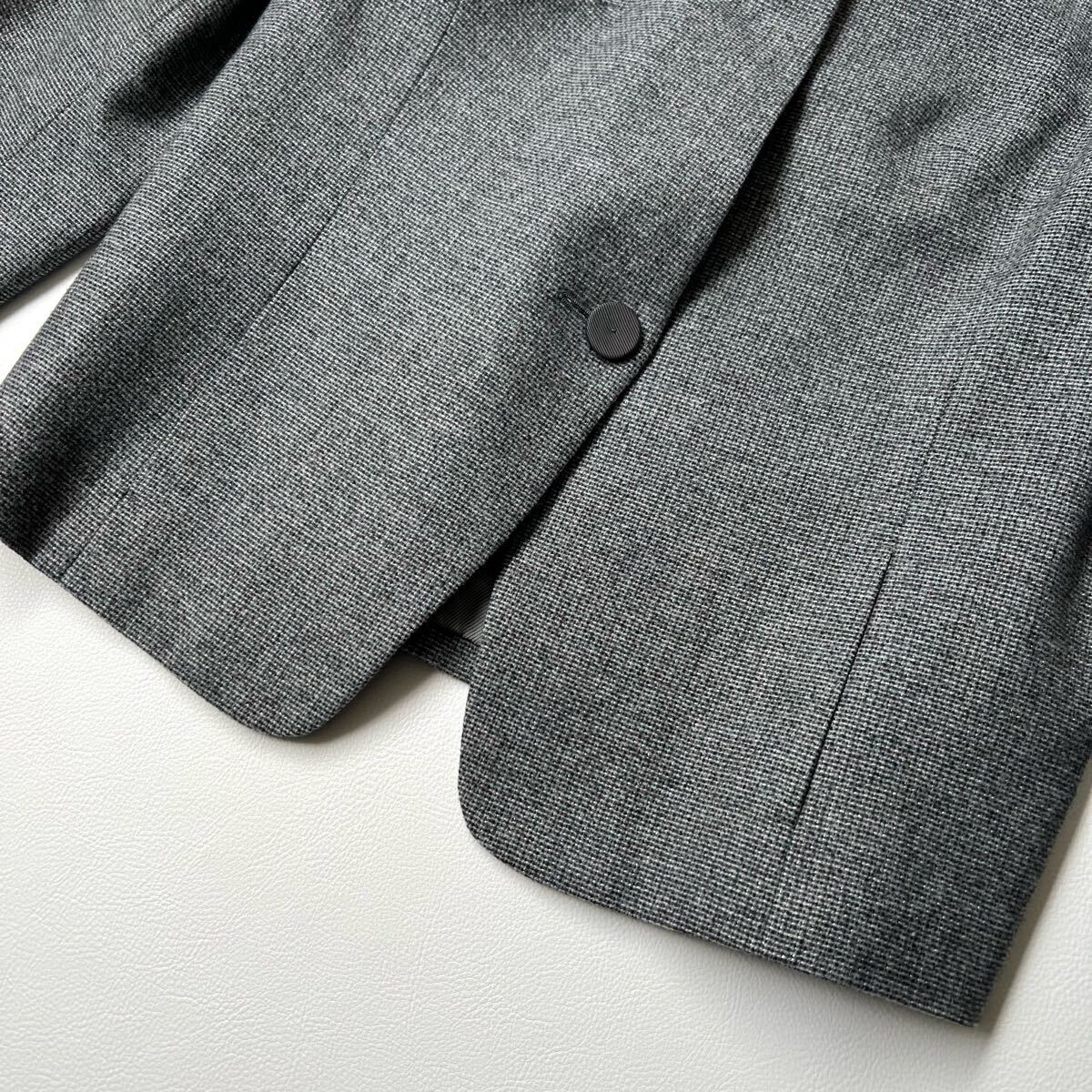 美品 Aquascutum アクアスキュータム ノーカラージャケット スタンドカラー ウールジャケット イタリア制生地使用 日本制 トップス 13