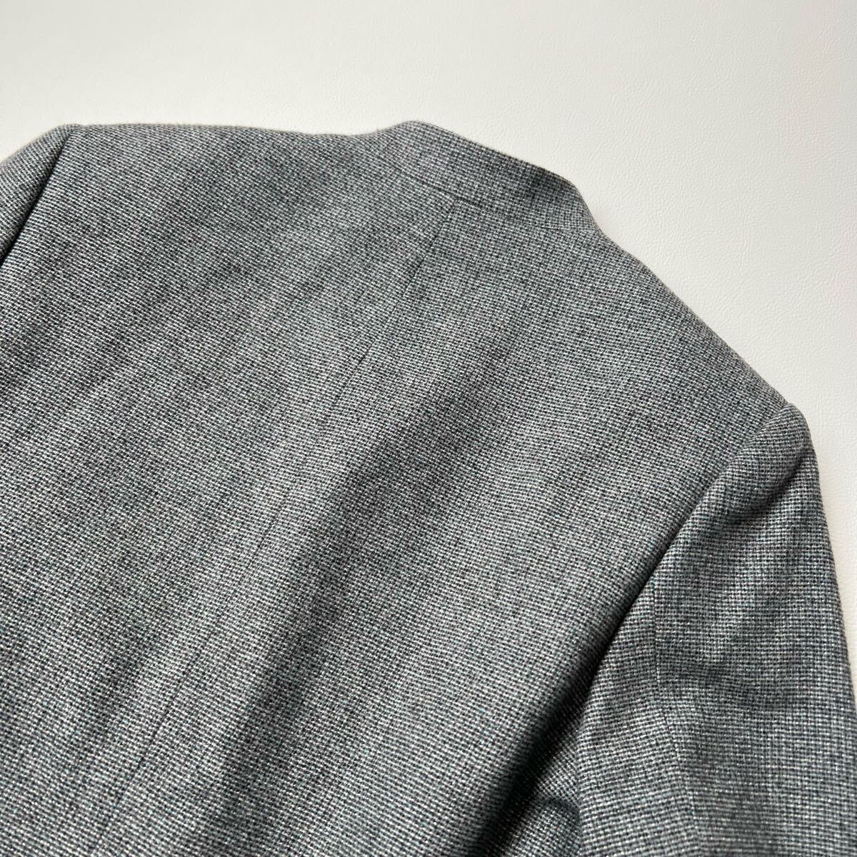 美品 Aquascutum アクアスキュータム ノーカラージャケット スタンドカラー ウールジャケット イタリア制生地使用 日本制 トップス 13