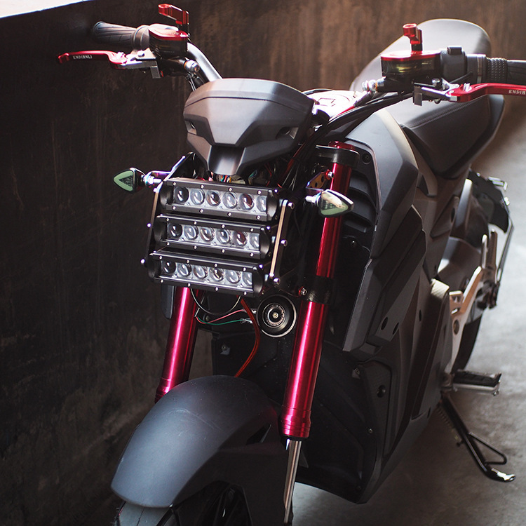 ヘッドライト 汎用LED3段 ズーマー Rucks Sickspeed Rat Koubou グロム GROM セローリンパーツ トリプル オフロード モタード