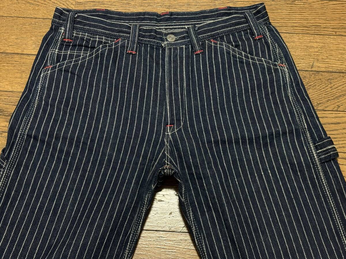 ※THE FLAT HEAD ザ フラット ヘッド WPN-01W ウォバッシュ ペインターワーク デニムパンツ 濃紺 日本制 32 　 BJBE.C