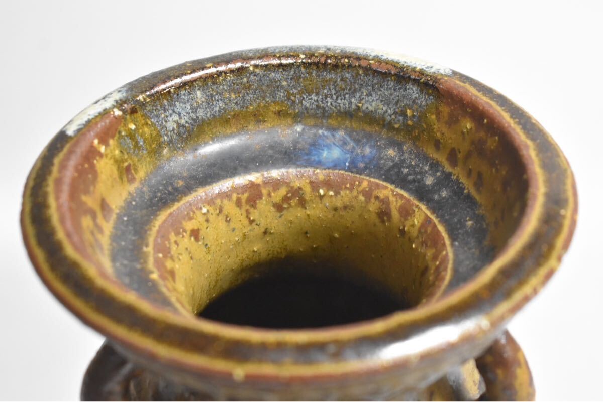 英】A867 時代 斑唐津花瓶 H27.5㎝ 日本美術 唐津焼 花入 骨董品 英】A867 時代 斑唐津花瓶 H27.5㎝ 日本美術 唐津焼 花入 骨董品