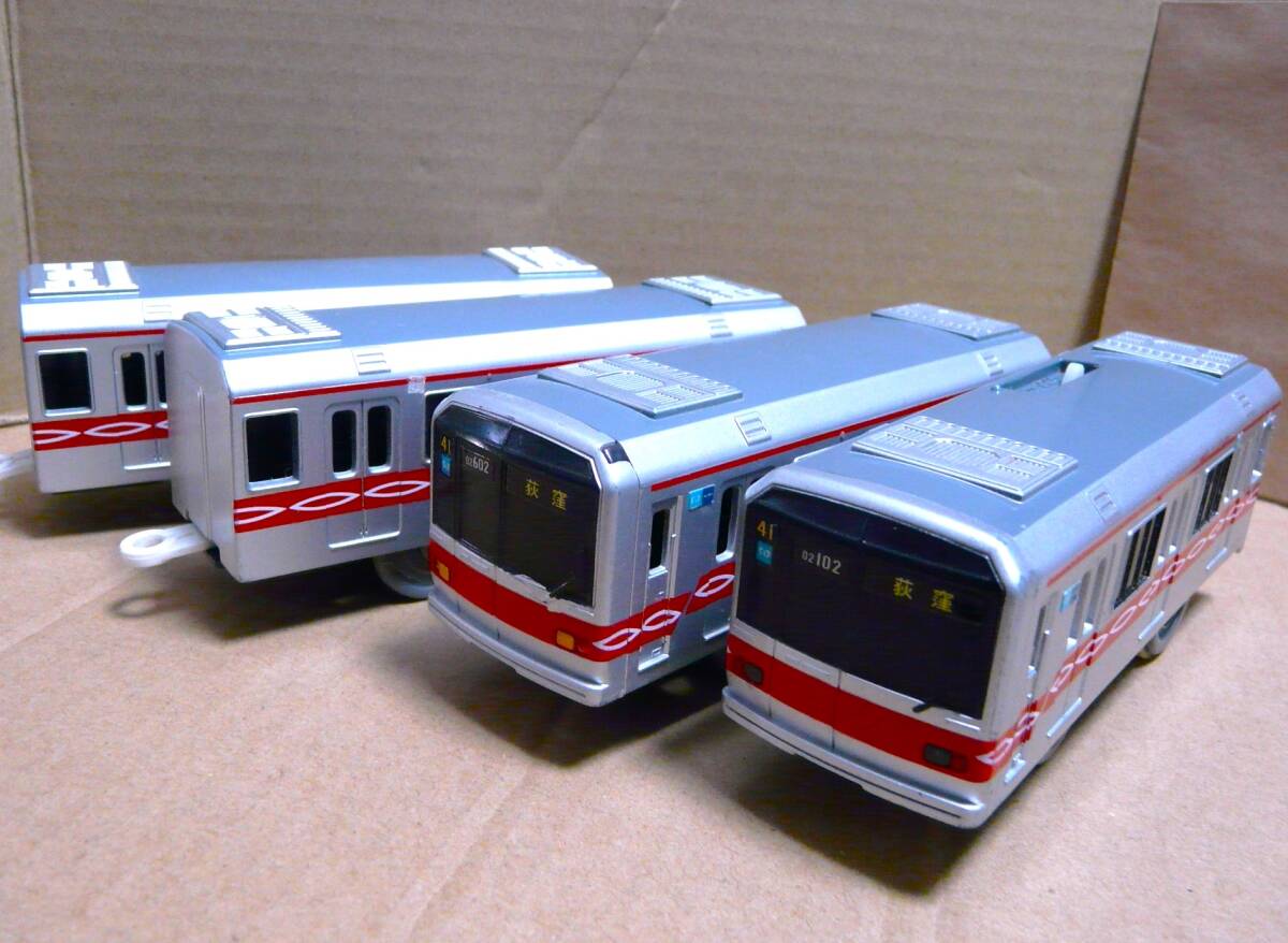 プラレール車両 東京メトロ丸ノ内線 02系 ライト点灯 4両セット used_画像1