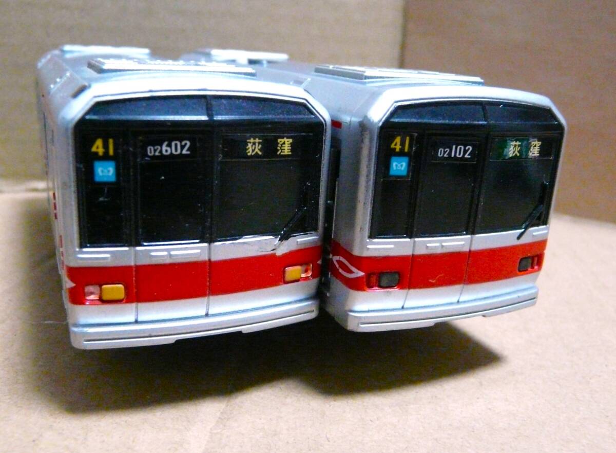 プラレール車両 東京メトロ丸ノ内線 02系 ライト点灯 4両セット used_画像2