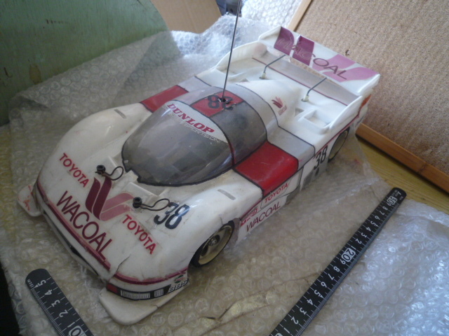 當(dāng)時物 タミヤ 1/10 RC ラジコン タミヤ トヨタ トムス 84C 組み立て済み ジャンク扱い 現(xiàn)狀渡し品 同梱不可