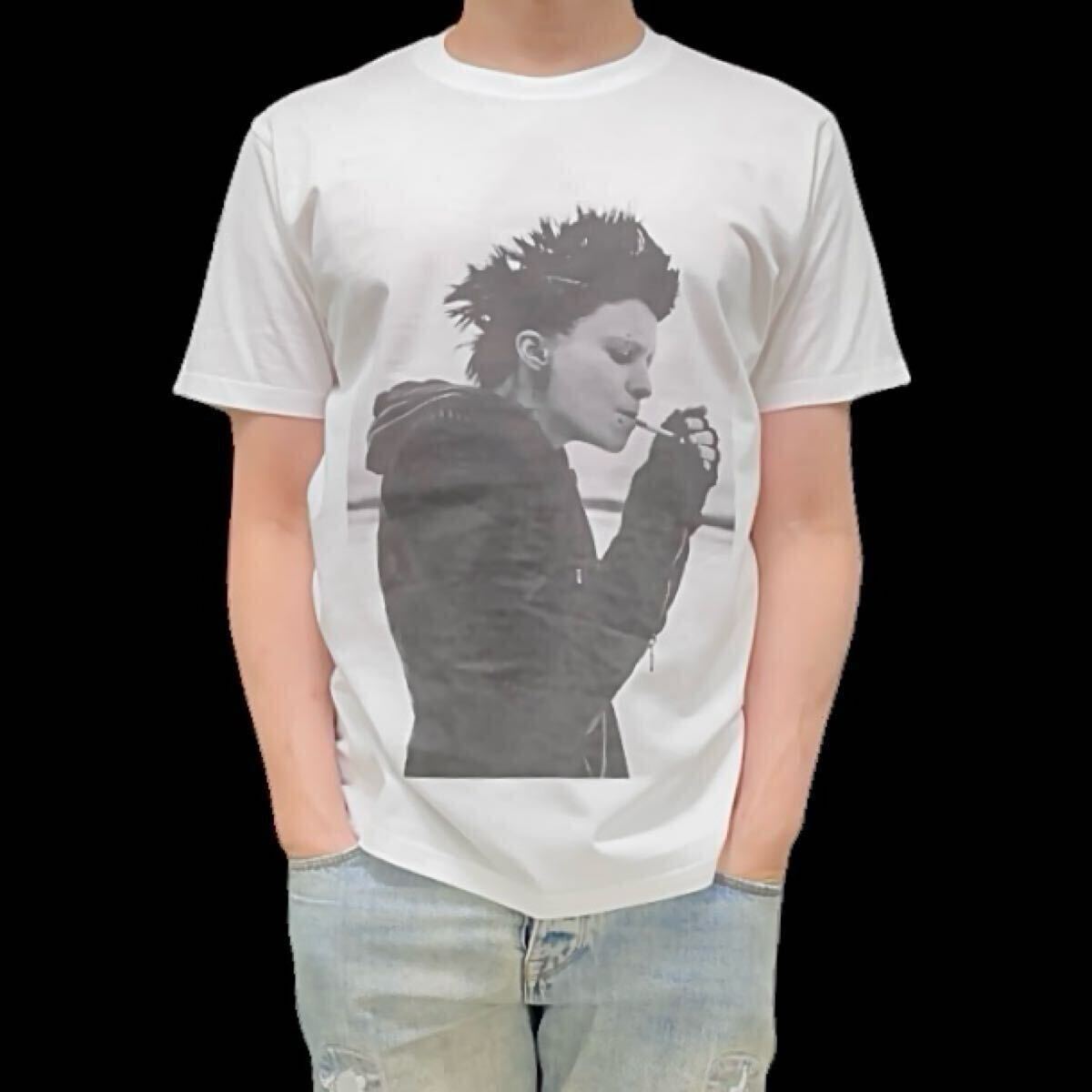 新品 ビッグプリント ドラゴンタトゥーの女 パンクファッション ヒロイン リスベット ルーニーマーラ 煙草 Tシャツ ユニセックス Mサイズ