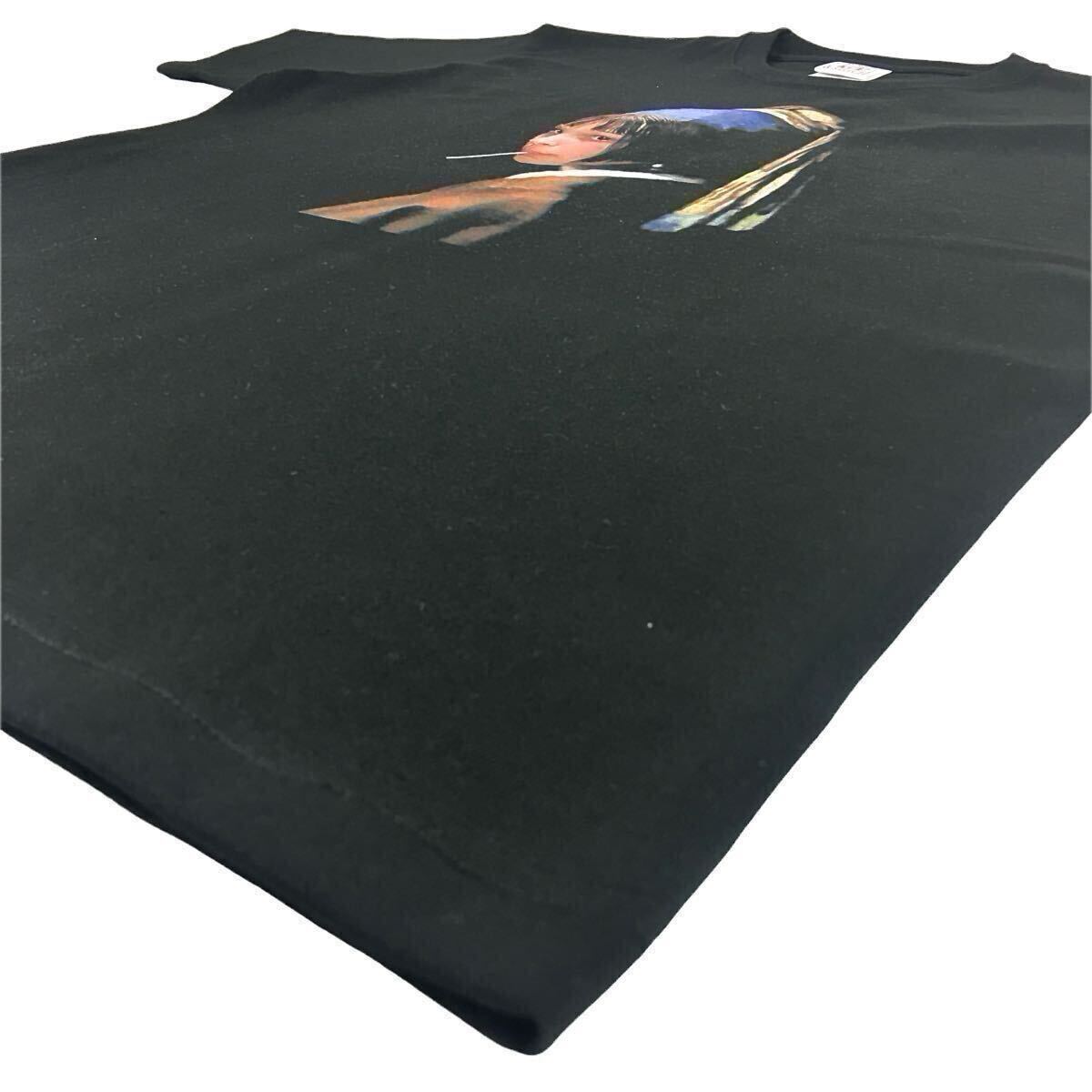 新品 LEON レオン マチルダ フェルメール 真珠の耳飾りの少女 青ターバン 映画ヒロイン 絵画アートパロディ Tシャツ ユニセックス Mサイズ