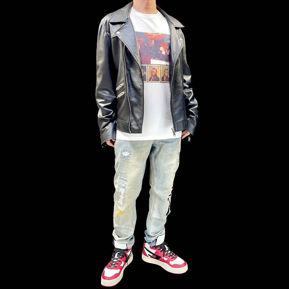 新品 Taxi Driver タクシードライバー ラストシーン 惨殺 現場 血まみれ トラヴィス ロバートデニーロ 写真 Tシャツ ユニセックス Lサイズ_画像5