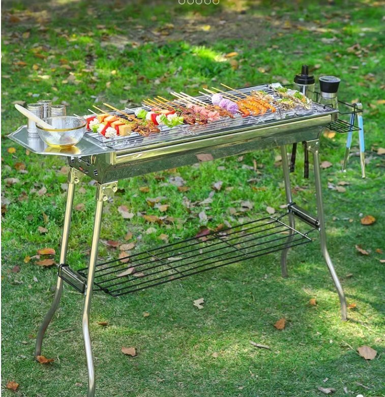 ステンレス大きな折りたたみバーベキューコンロバーベキュー ステンレス大きな折りたたみバーベキューコンロバーベキュー