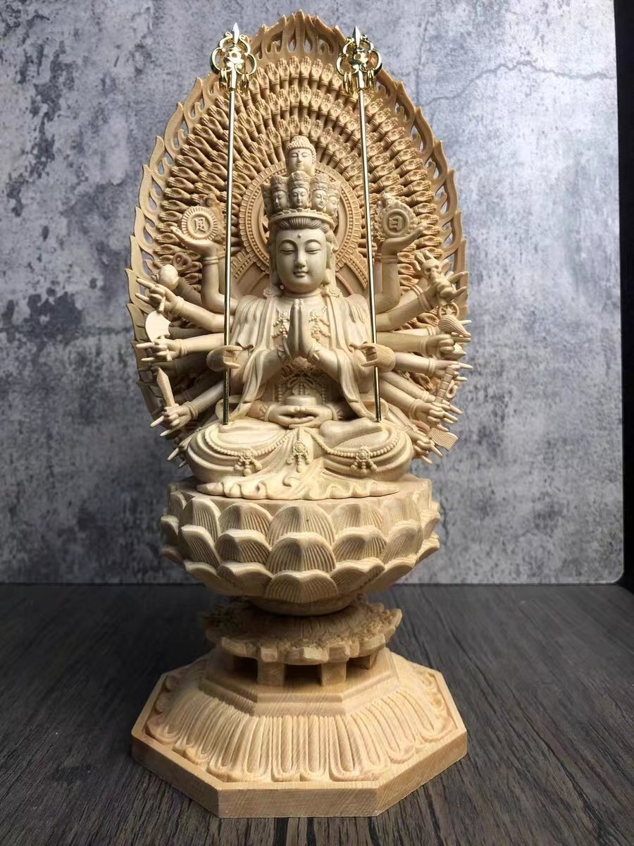 新作 極上品 仏教美術 千手観音菩薩 精密彫刻 仏像 手彫り 木彫 新作 極上品 仏教美術 千手観音菩薩 精密彫刻 仏像 手彫り 木彫
