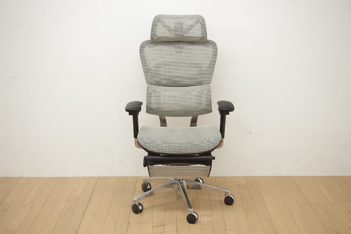 コフォ COFO Chair Premium ワークチェア キャスターチェア グレー メッシュ デスクチェア フットレスト 椅子 オフィス 在宅 事務(wù)