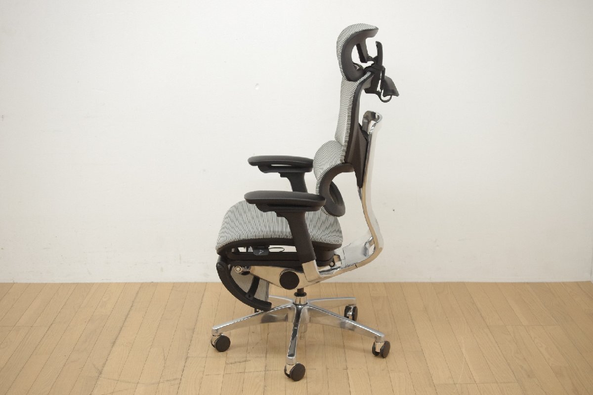 コフォ COFO Chair Premium ワークチェア キャスターチェア グレー メッシュ デスクチェア フットレスト 椅子 オフィス 在宅 事務(wù)
