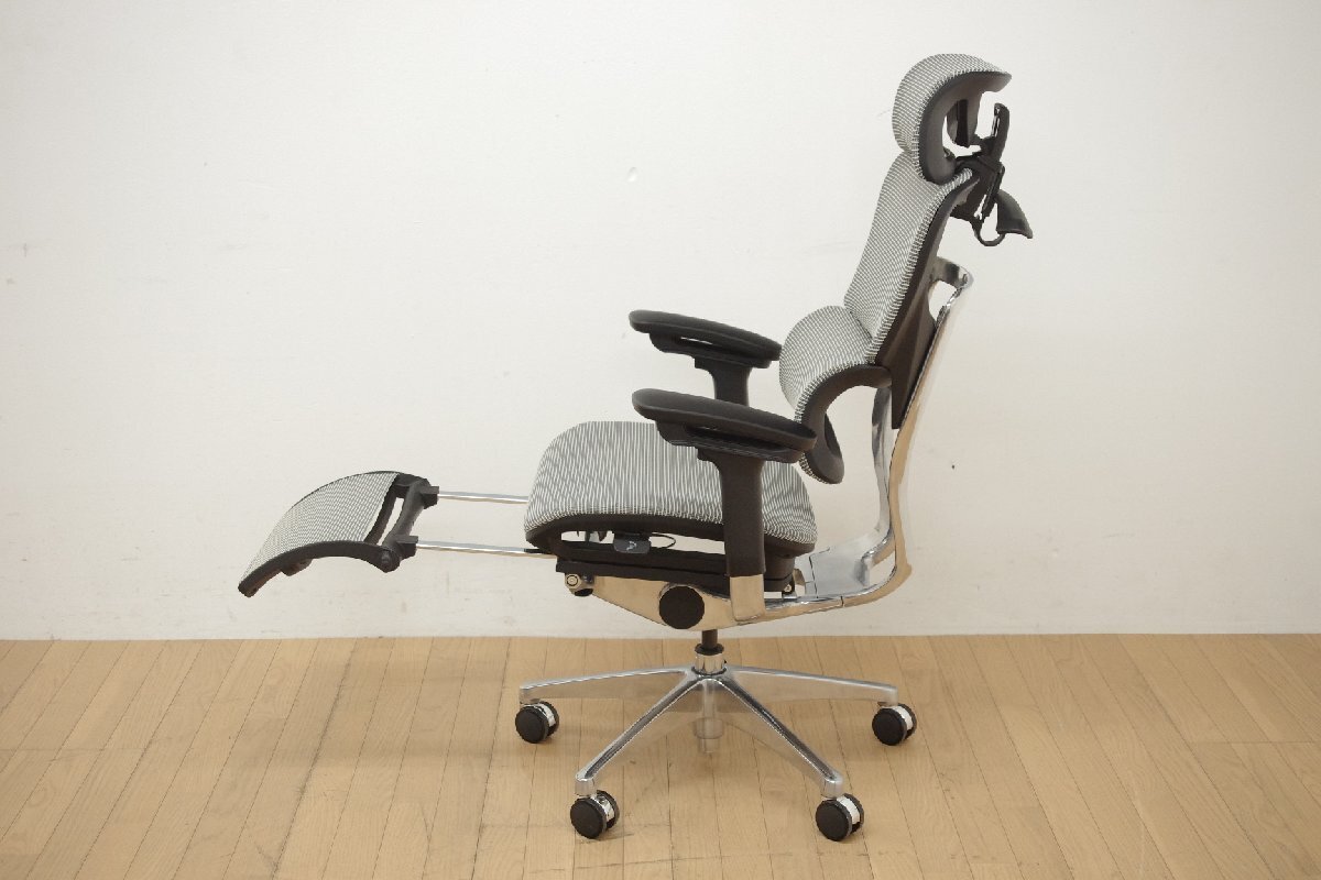 コフォ COFO Chair Premium ワークチェア キャスターチェア グレー メッシュ デスクチェア フットレスト 椅子 オフィス 在宅 事務(wù)