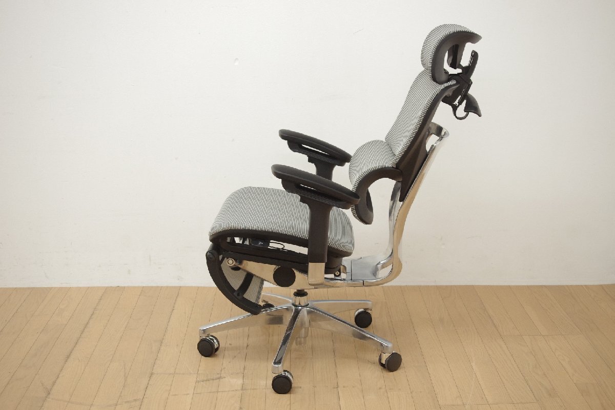 コフォ COFO Chair Premium ワークチェア キャスターチェア グレー メッシュ デスクチェア フットレスト 椅子 オフィス 在宅 事務(wù)