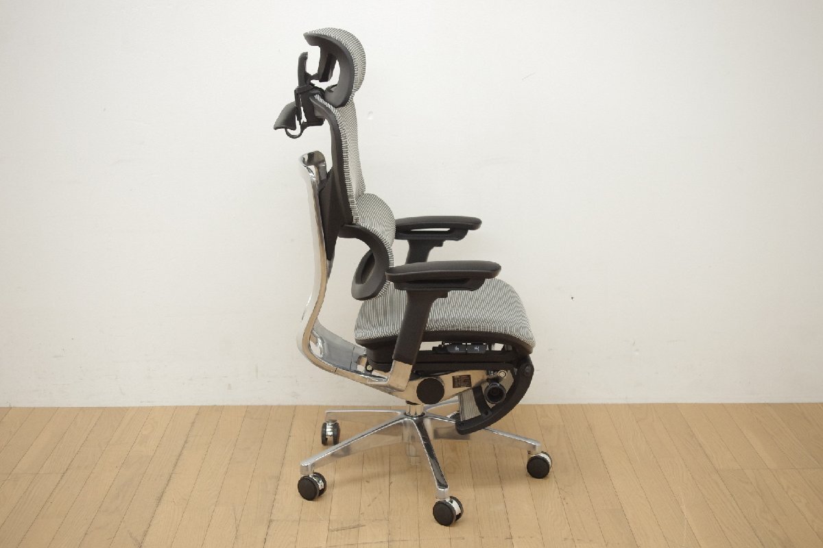 コフォ COFO Chair Premium ワークチェア キャスターチェア グレー メッシュ デスクチェア フットレスト 椅子 オフィス 在宅 事務(wù)