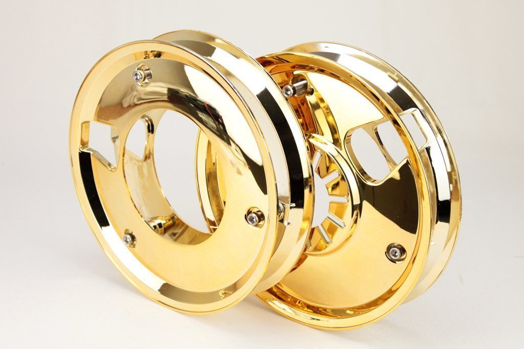 アドレスV125G 金メッキ ホイールカバー レッツ2 レッツ4 セピアZZ チョイノリ ADDRESS V100 Let's4 アドレスV50G ヴェルデ50