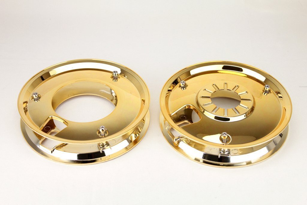 アドレスV125G 金メッキ ホイールカバー レッツ2 レッツ4 セピアZZ チョイノリ ADDRESS V100 Let's4 アドレスV50G ヴェルデ50