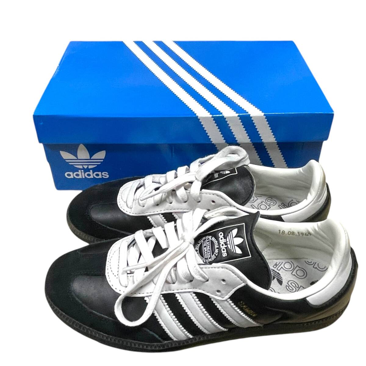 ◆中古品◆Adidas Originals アディダス スニーカー Samba OG サンバ JP528 75周年記念 スエードアッパー ブラック系 26cm メンズ X85484NC