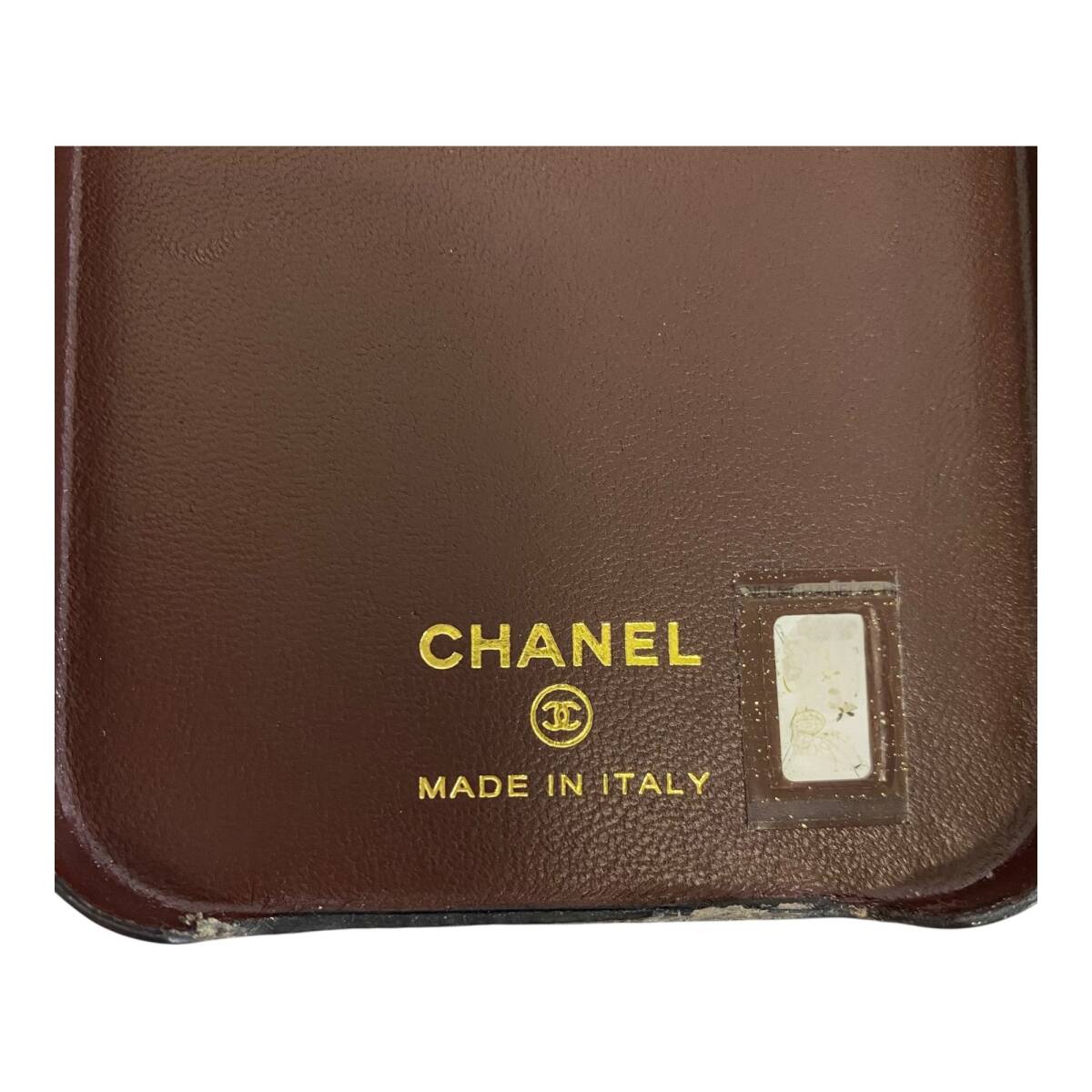 【中古品】CHANEL シャネル iPhoneケース キャビアスキン マトラッセ iPhone12 Pro ブラック レザー ココマーク A84920RL