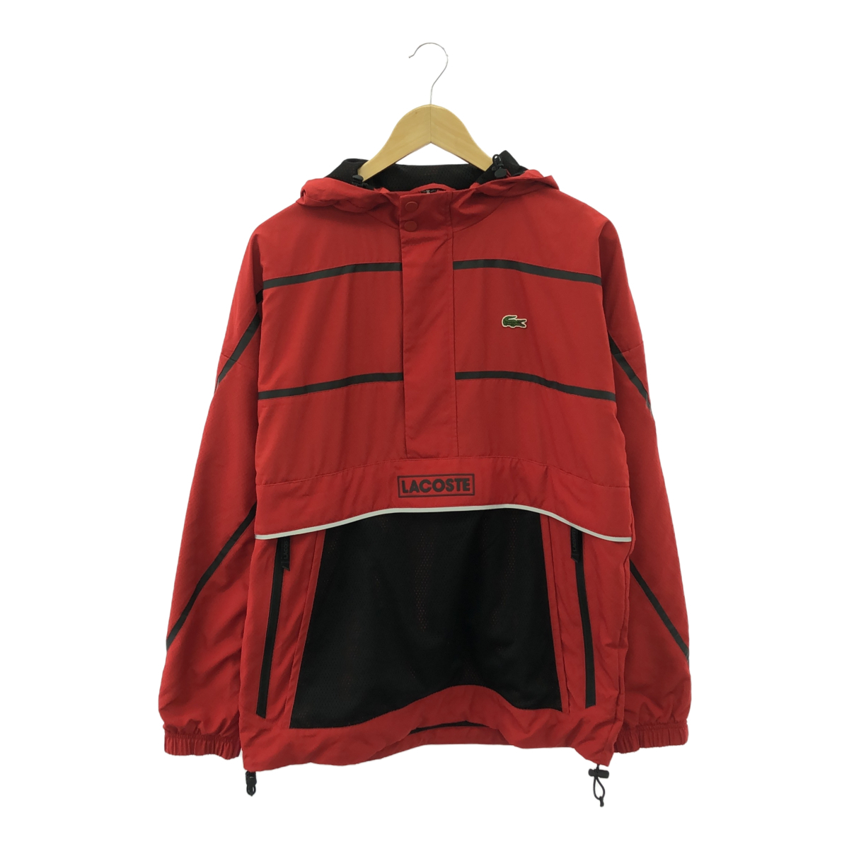 ◆中古品◆ LACOSTE SPORT ラコステ ダイヤリップストップアノラック bh3568 サイズUS XS レッド アウター V83960NSO
