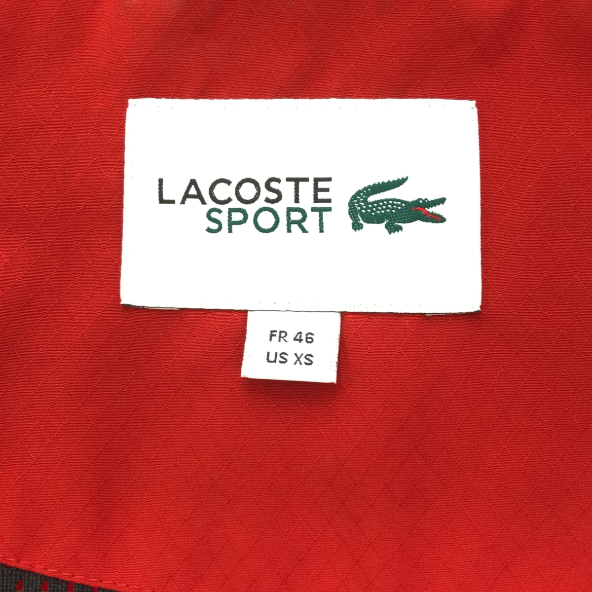 ◆中古品◆ LACOSTE SPORT ラコステ ダイヤリップストップアノラック bh3568 サイズUS XS レッド アウター V83960NSO