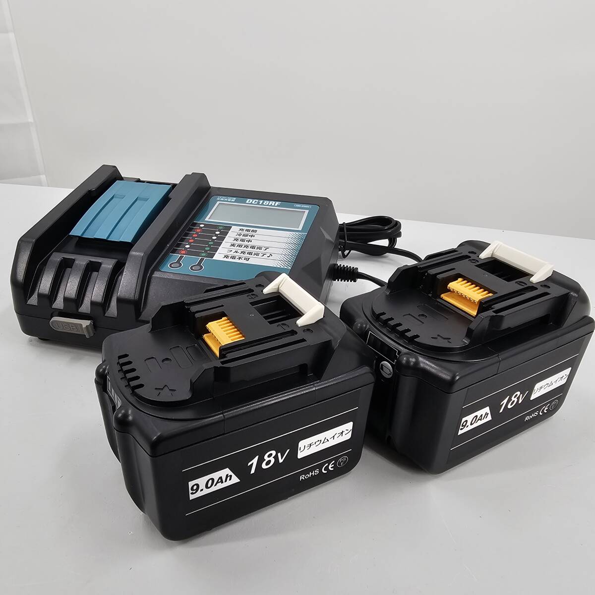 !_(A) Makita makita сменный BL1890B 2 шт + DC18RF жидкокристаллический есть зарядное устройство аккумулятор комплект 