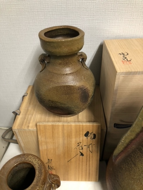 備前焼 まとめ 橋本勘介 小西 神仙 木村素静 花瓶 他 在銘 60 備前焼 まとめ 橋本勘介 小西 神仙 木村素静 花瓶 他 在銘 60