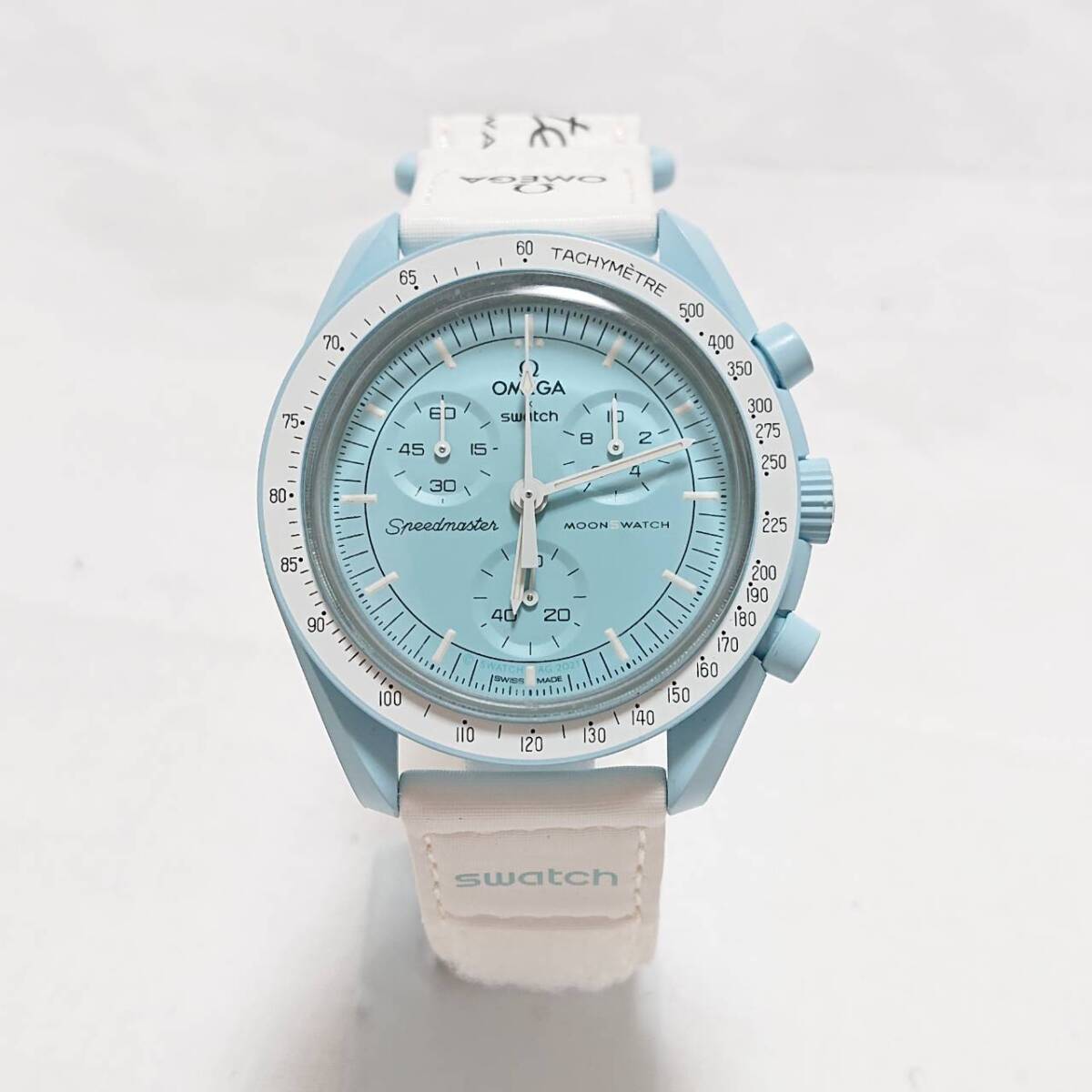 1円スタート!!】OMEGA×SWATCH オメガスウォッチ SO33L100 1円スタート!!】OMEGA×SWATCH オメガスウォッチ SO33L100