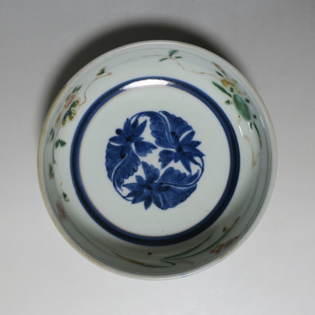 伊万里焼 染付色絵 花文 菊 水仙 柘榴 なます皿 和食器 江戸時代 伊万里焼 染付色絵 花文 菊 水仙 柘榴 なます皿 和食器 江戸時代