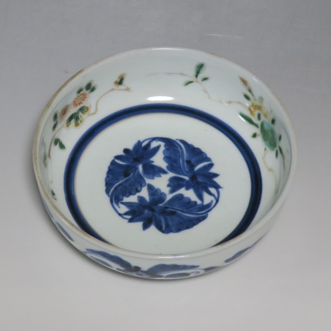 伊万里焼 染付色絵 花文 菊 水仙 柘榴 なます皿 和食器 江戸時代 伊万里焼 染付色絵 花文 菊 水仙 柘榴 なます皿 和食器 江戸時代
