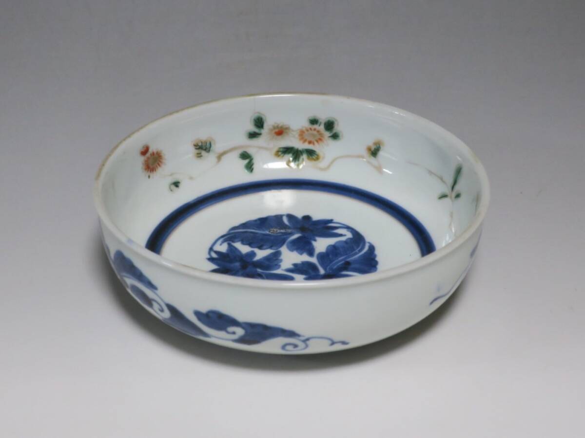 伊万里焼 染付色絵 花文 菊 水仙 柘榴 なます皿 和食器 江戸時代 伊万里焼 染付色絵 花文 菊 水仙 柘榴 なます皿 和食器 江戸時代
