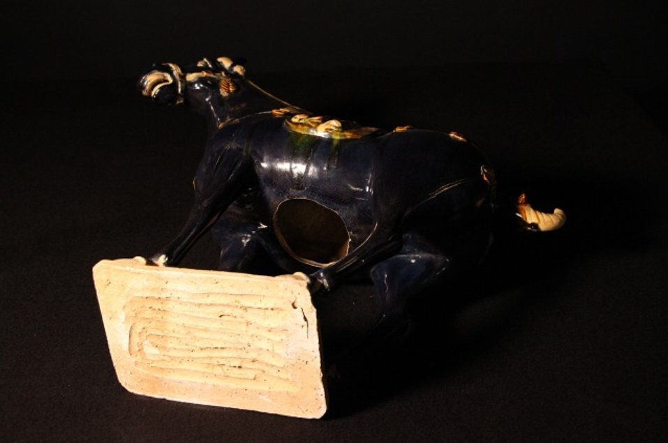 唐時代 唐三彩馬 高さ約51.5cm (検)三彩釉 置物 唐物 中国美術 唐時代 唐三彩馬 高さ約51.5cm (検)三彩釉 置物 唐物 中国美術