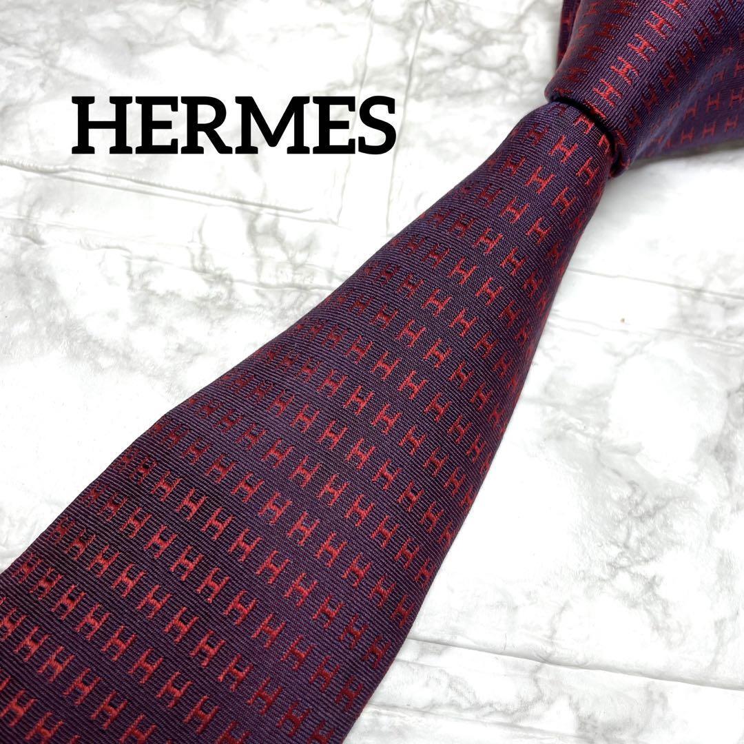 エルメス HERMES ネクタイ H柄 ファソネ スーツ シャツ カフス 未使用級 HERMES エルメス ネクタイ H柄 ファソネ スーツ シャツ