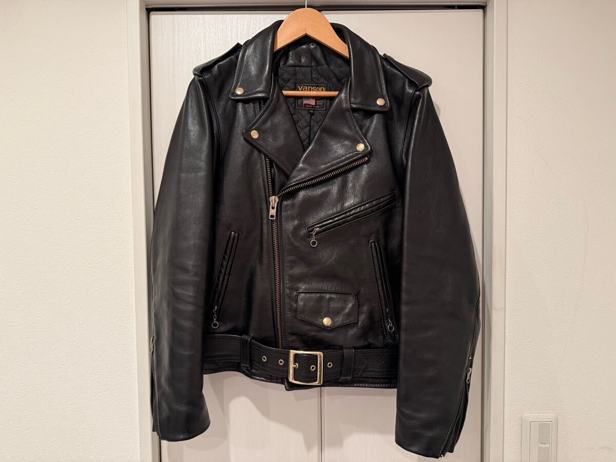 Yahoo!オークション - 美品 vanson ダブル ライダースジャケット Yahoo!オークション - 美品 vanson ダブル ライダースジャケット