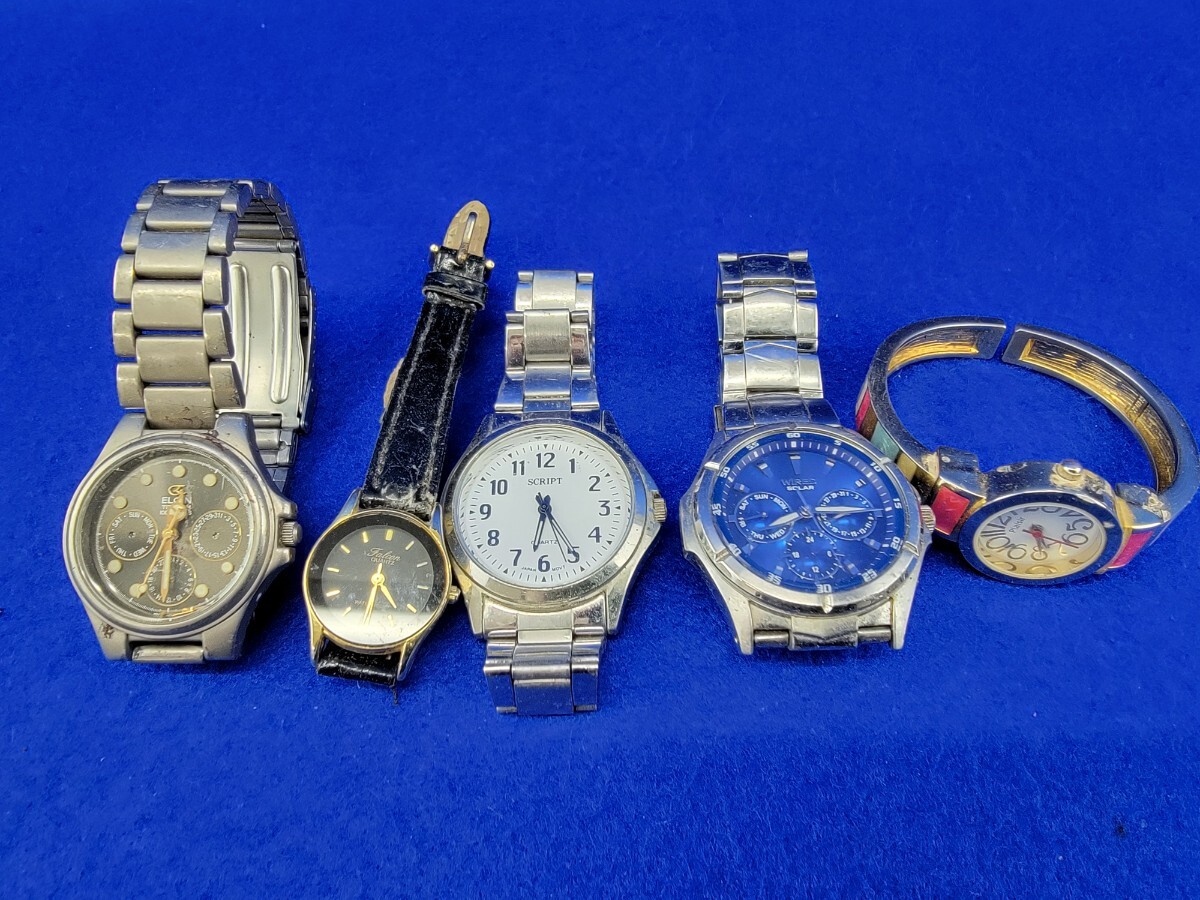27 ジャンク品 部品取り ELGIN Falcon SCRIPT WIRED Plaisir 腕時計 5 