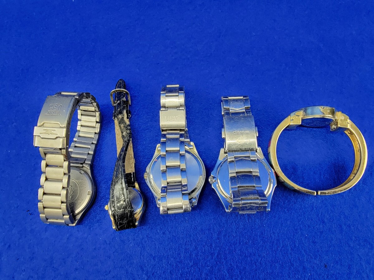 27 ジャンク品 部品取り ELGIN Falcon SCRIPT WIRED Plaisir 腕時計 5 