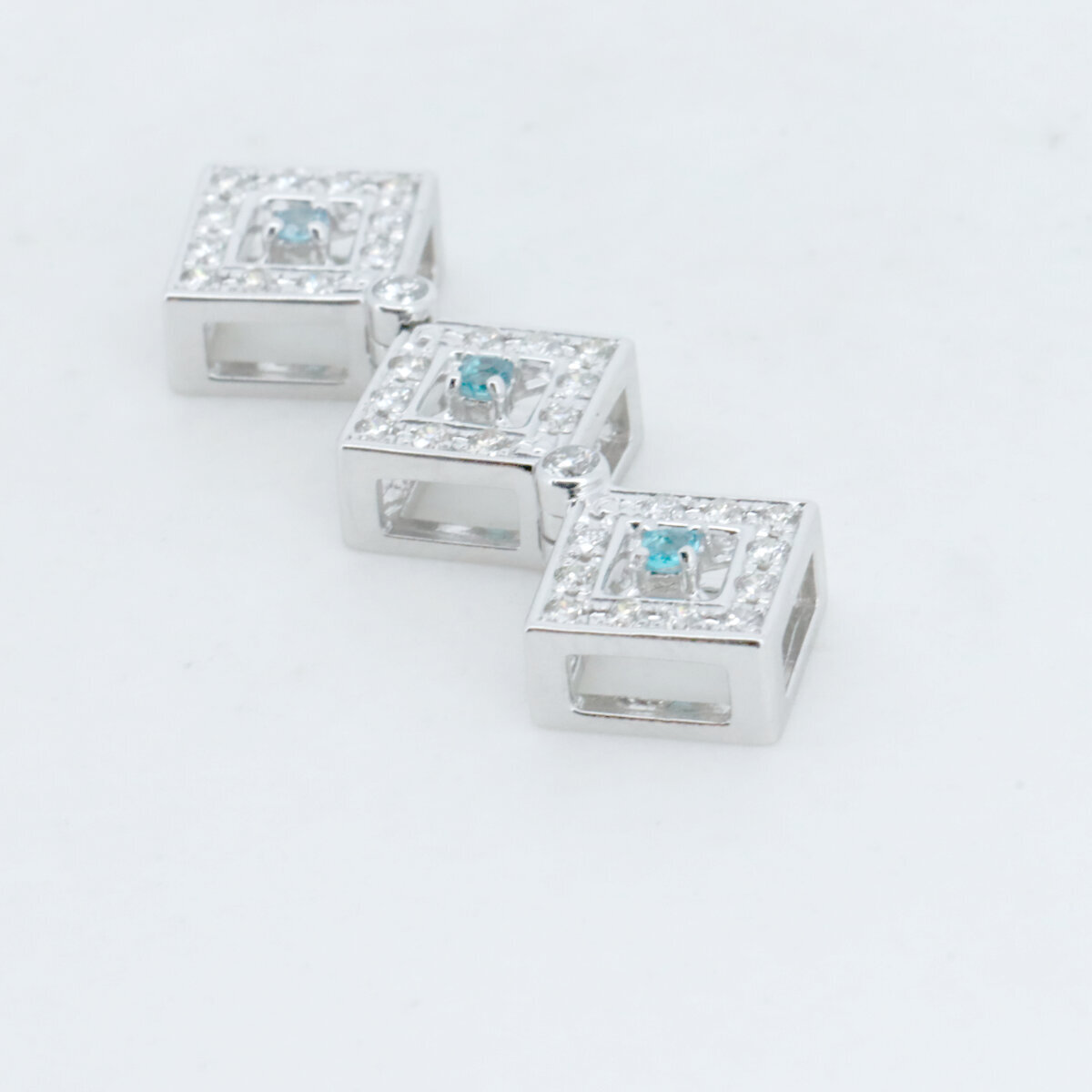 トルマリン ダイヤモンド ペンダント 0.36ct K18WG(18金 ホワイトゴールド) 質屋出品_画像2