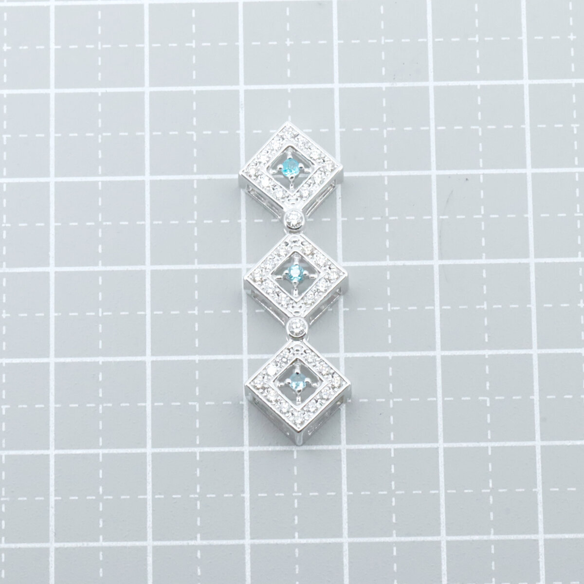 トルマリン ダイヤモンド ペンダント 0.36ct K18WG(18金 ホワイトゴールド) 質屋出品_画像4