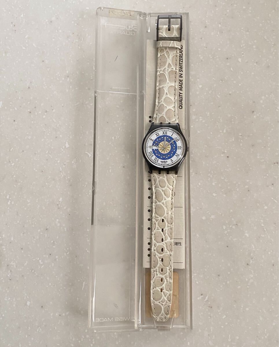未使用品】スウォッチ SWATCH 腕時計 クオーツ 革ベルト MADE IN