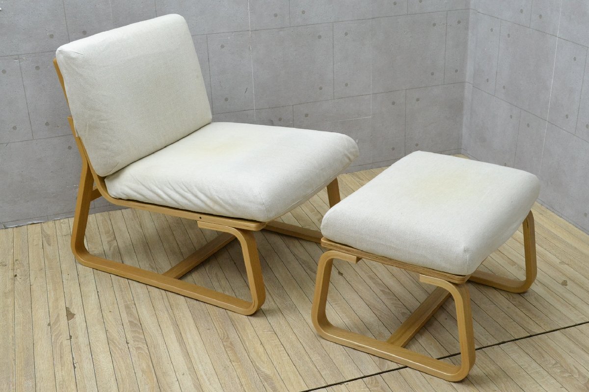 W1161■MUZI 無印良品■リビングでもダイニングでもつかえるソファチェア　ベンチセット■オーク材_画像1