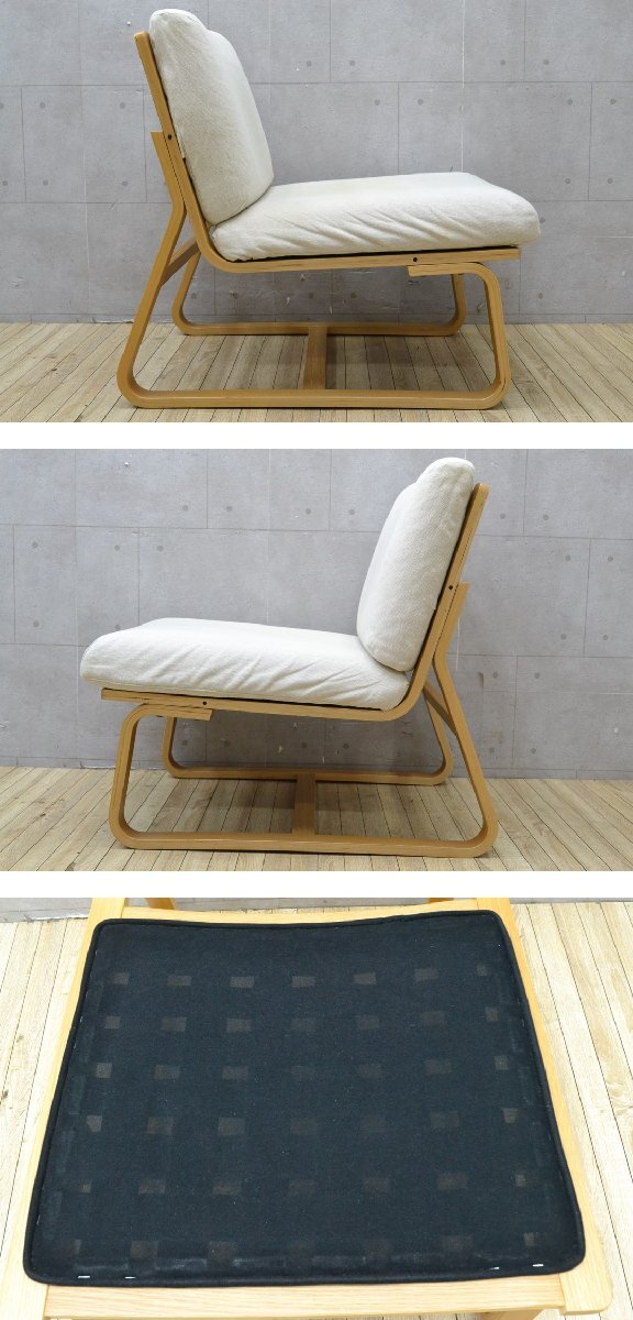 W1161■MUZI 無印良品■リビングでもダイニングでもつかえるソファチェア　ベンチセット■オーク材_画像3