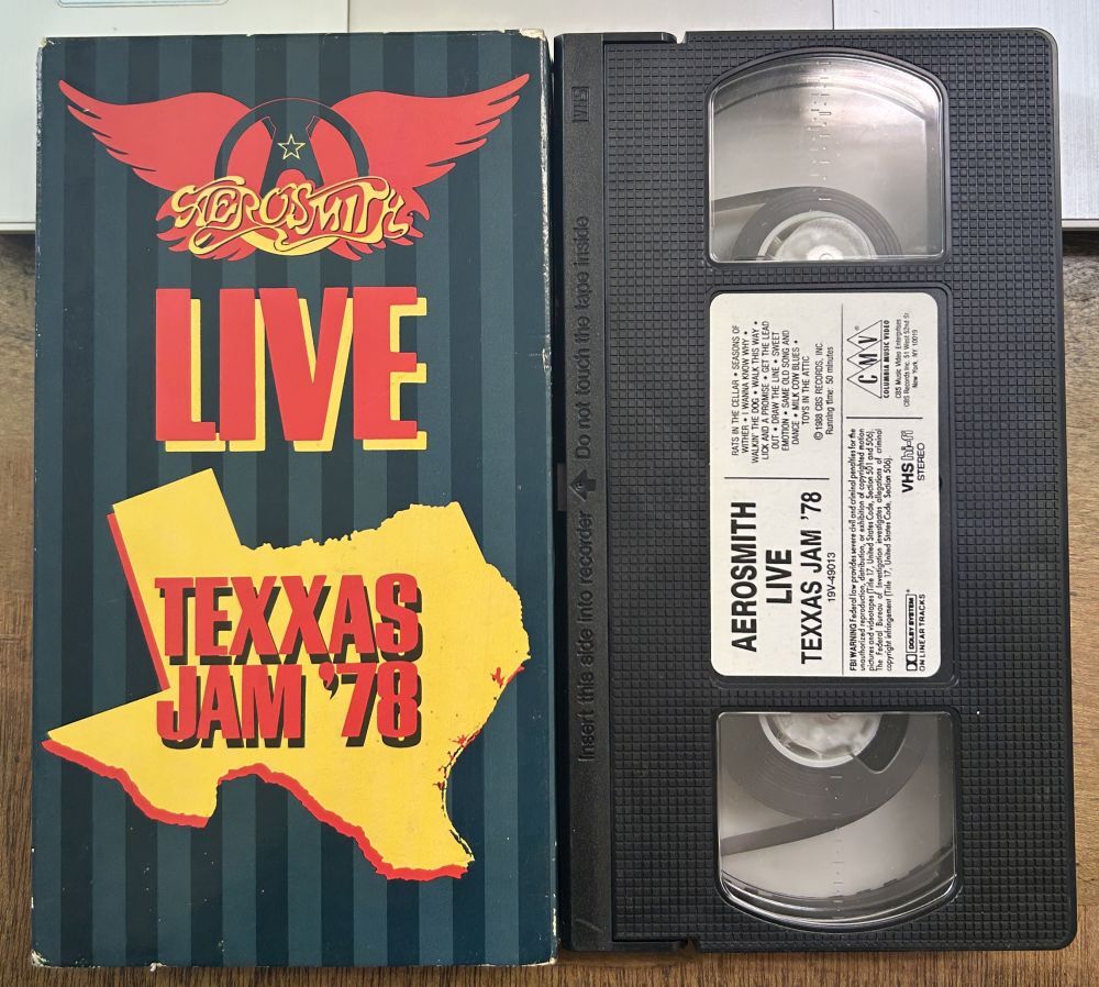 AEROSMITH／Live Texxas Jam '78 【中古 VHS ビデオ】 米盤 エアロスミス 19V-49013